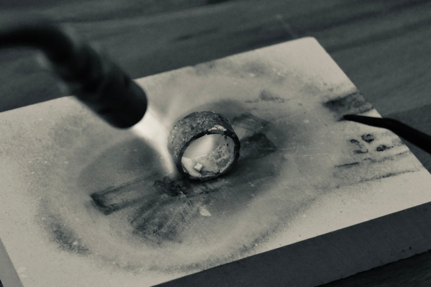 Soldering a brutalist silver ring using traditional techniques